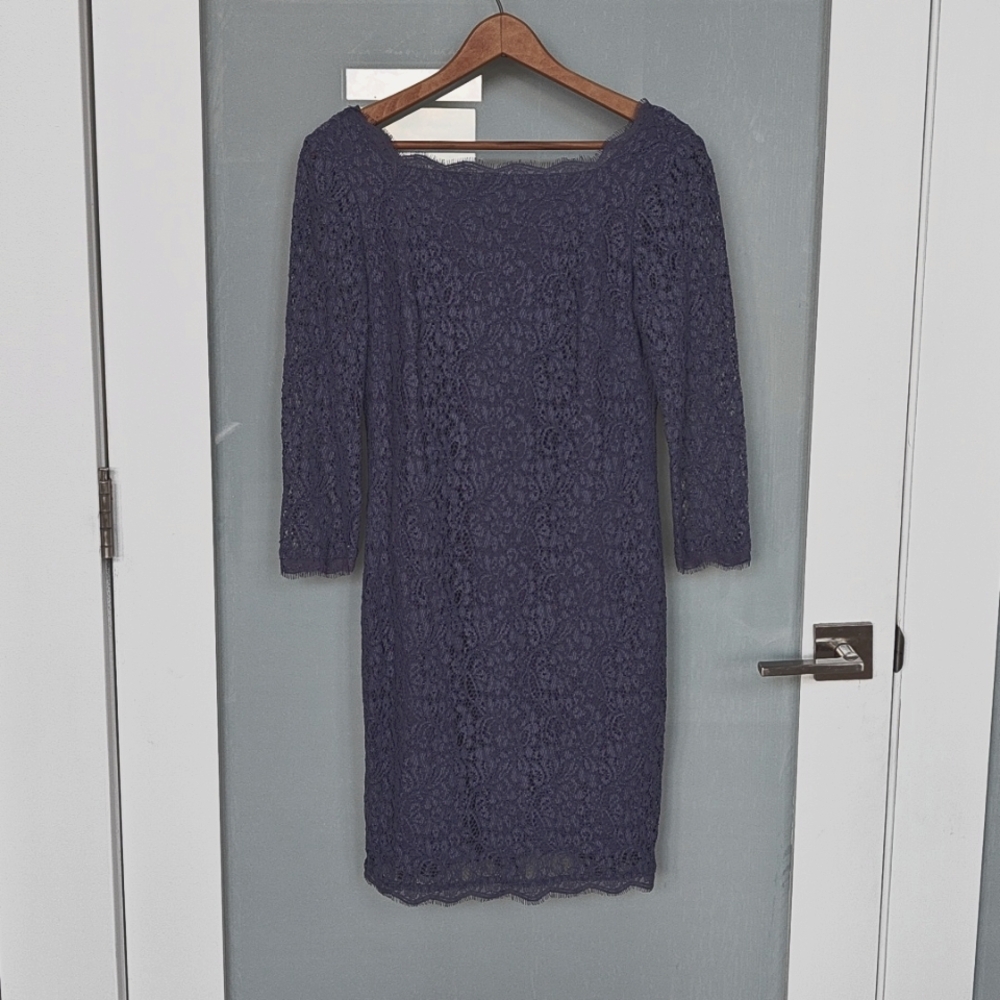 Adrianna Papell Lavender/ Blue Lace Dress size 4